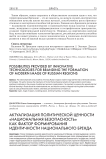 Актуализация политической ценности «национальная безопасность» как фактор формирования идентичности национального бренда