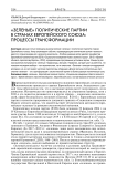 "Зеленые" политические партии в странах Европейского союза: процессы трансформации