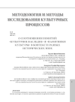 О соотношении понятий "культурное наследие" и "памятники культуры" в контексте разных исторических эпох