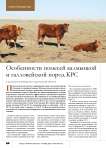 Особенности помесей калмыцкой и галловейской пород КРС в условиях левобережья Саратовской области