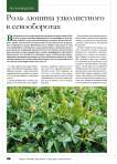 Роль люпина узколистного в севооборотах