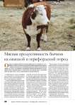 Мясная продуктивность бычков калмыцкой и герефордской пород