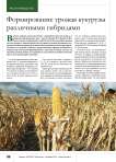 Формирование урожая кукурузы различными гибридами