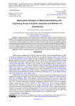 Metacognitive Strategies for Mathematical Modeling with Engineering Groups of Students: Adaptation and Validation of a Questionnaire