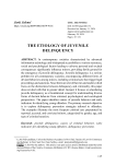 The etiology of juvenile delinquency