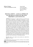 Digital assets – a legal approach to the regulation of the new property law institute