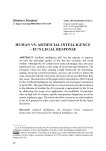 Human vs. Artificial intelligence - EU's legal response