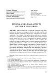 Ethical and legal aspects of public relations
