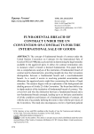 Fundamental breach of contract under the UN Convention on contracts for the international sale of goods