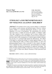 Etiology and phenomenology of violence against children