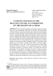 Climate changes in the practice of the UN Committee on the rights of a child