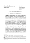 A police service dog as a means of coercion
