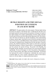 Human rights and the social position of citizens in ancient Rome