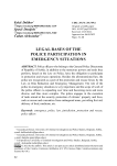 Legal bases of the police participation in emergency situations