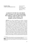 Liability of the seller from the contractual relationship regarding certain deficiencies within the sample and model sales contract