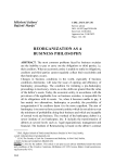 Reorganization as a business philosophy
