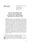 Legal treatment and practical experience in air quality monitoring for the City of Novi Sad