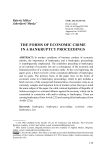 The forms of economic crime in a bankruptcy proceedings