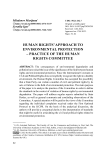 Human rights’ approach to environmental protection – practice of the Human Rights Committee