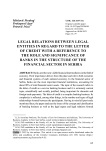 Legal relations between legal entities in regard to the letter of credit with a reference to the role and significance of banks in the structure of the financial sector in Serbia