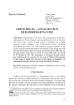 A historical – legal review of Hammurabi’s code