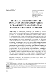 The legal treatment of the initiation and implementation of bankruptcy against legal entities in Republic of Serbia
