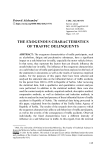 The exogenous characteristics of traffic delinquents