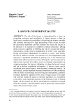 Lawyer confidentiality