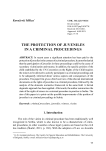 The protection of juveniles in a criminal proceedings
