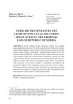 Femicide prevention in the light of new legal solutions application in the criminal law of Republic of Serbia