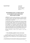 Methodological principles as elements of scientific research work