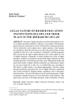 Legal nature of higher education institutions bylaws and their place in the hierarchy of law