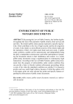 Enforcement of public notary documents
