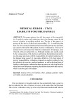 Medical error: Civil liability for the damage