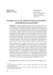 Family as a factor of socialization and resocialization
