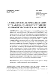 Understanding business processes with a look at a holistic-systemic approach to change management