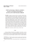 Bankruptcy and the regulatory role of the Central Bank in the legislation of Republic of Serbia