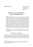 Protection of personal data of employees