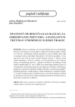 Opasnost od bekstva kao razlog za određivanje pritvora - legislativni tretman i primeri iz sudske prakse