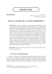 Legal nature of a lease agreement