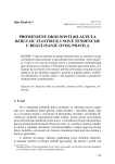 Promenjene okolnosti (klauzula rebus sic stantibus ) i nove tendencije u regulisanju ovog pravila