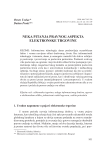 Neka pitanja pravnog aspekta elektronske trgovine