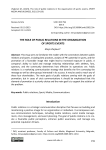 The role of public relations in the organization of sports events