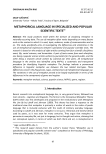Metaphorical language in specialized and popular scientific texts