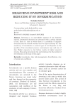 Measuring investment risk and reducing it by diversification