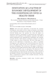 Innovation as a factor of economic development in the conditions of COVID-19 health crisis