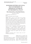 Business entities and local self-government as important actors of environmental policy
