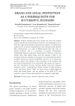 Brand and legal protection as a prerequisite for successful business