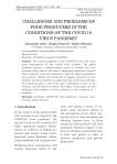 Challenges and problems of food producers in the conditions of the COVID-19 virus pandemic