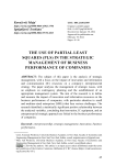 The use of partial least squares (PLS) in the strategic management of business performance of companies